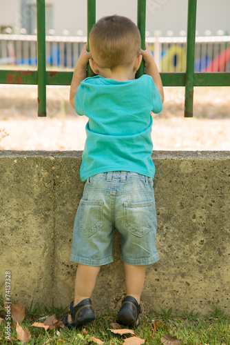 looking through the fence