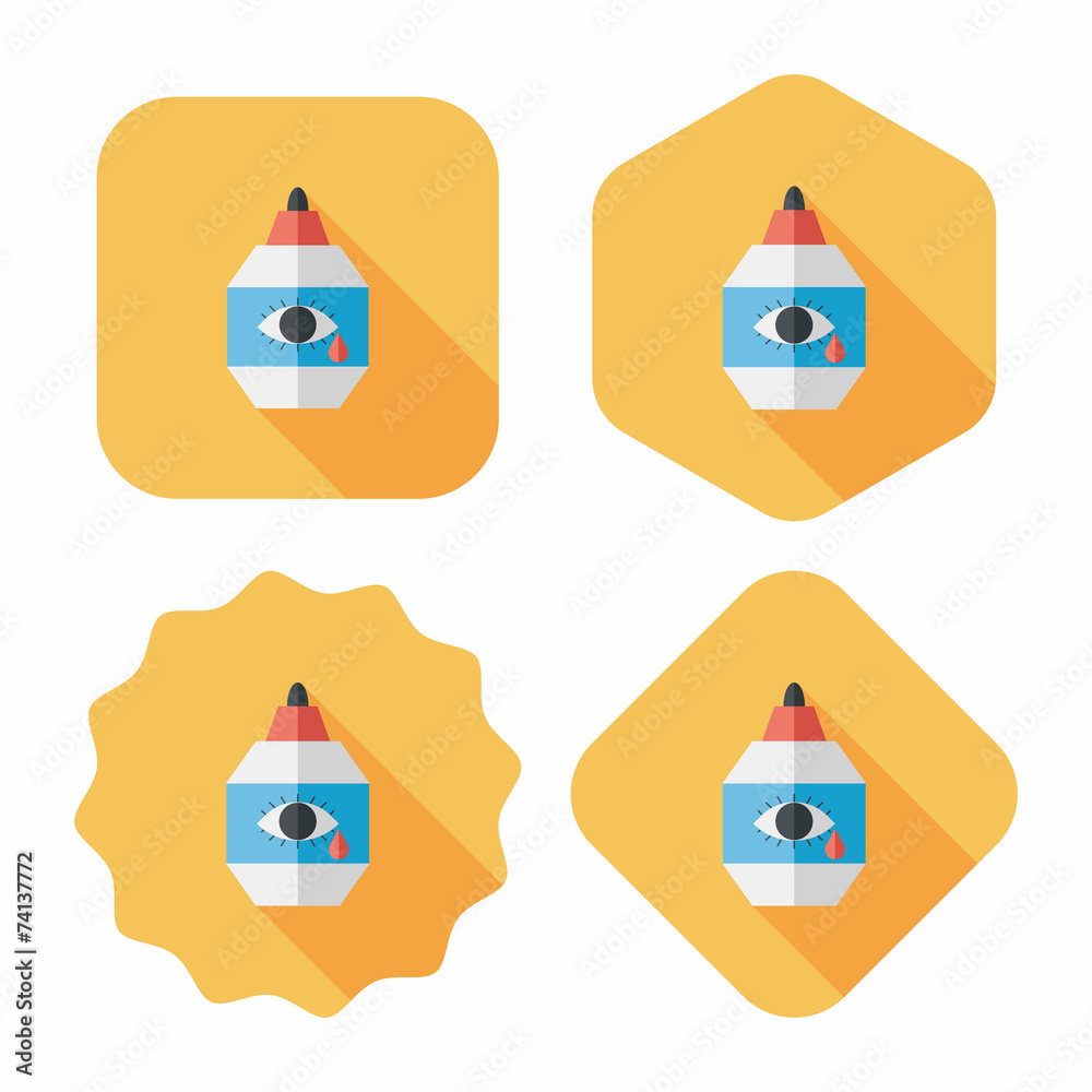 Eye Drop flat icon with long shadow,eps10 Eye Drop flat icon with long shadow,eps10