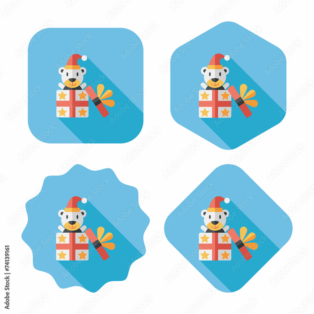 Gift flat icon with long shadow,eps10 Gift flat icon with long shadow,eps10