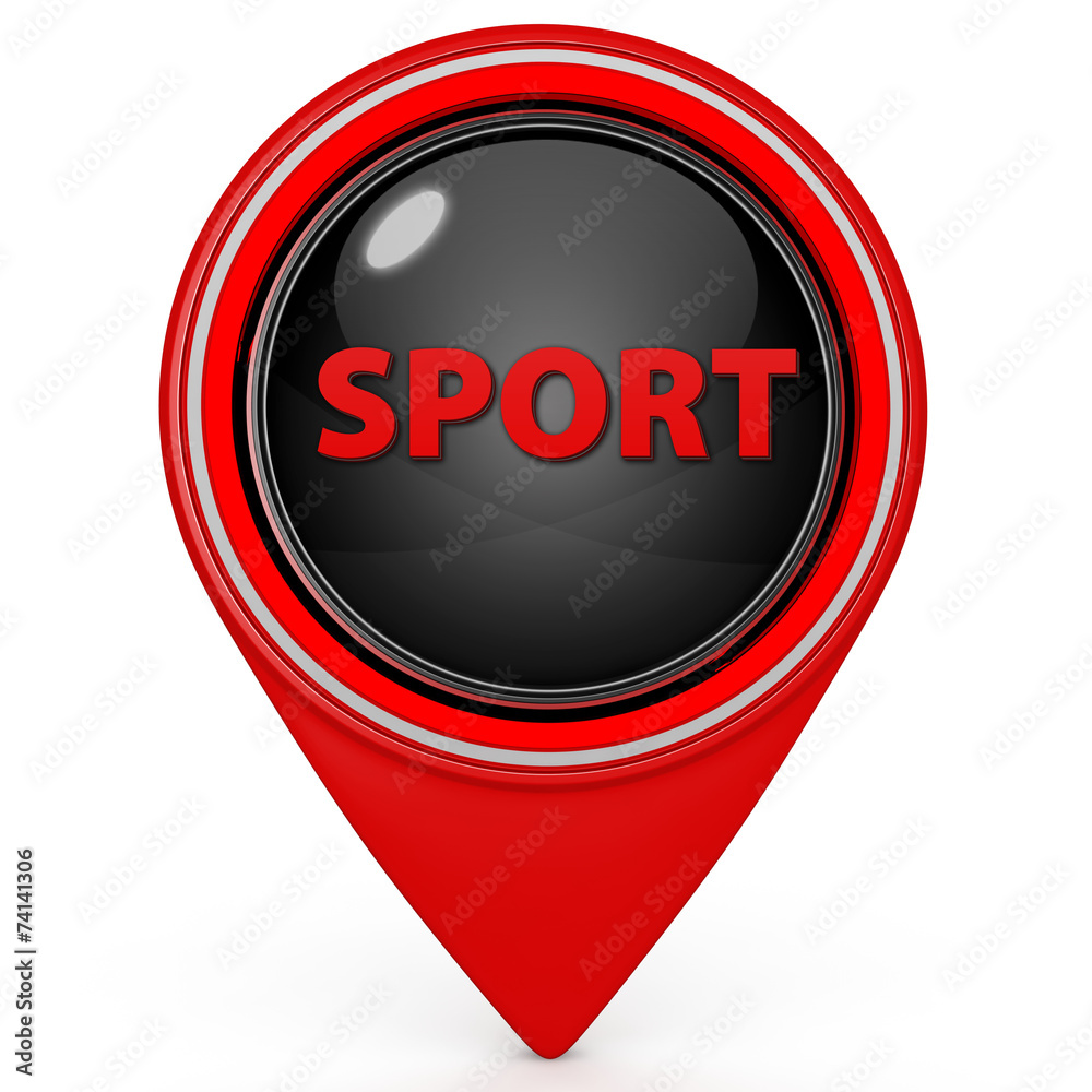 Sport pointer icon on white background Sport pointer icon on white background