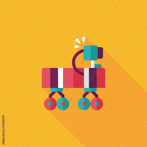 Space Rover flat icon with long shadow,eps10