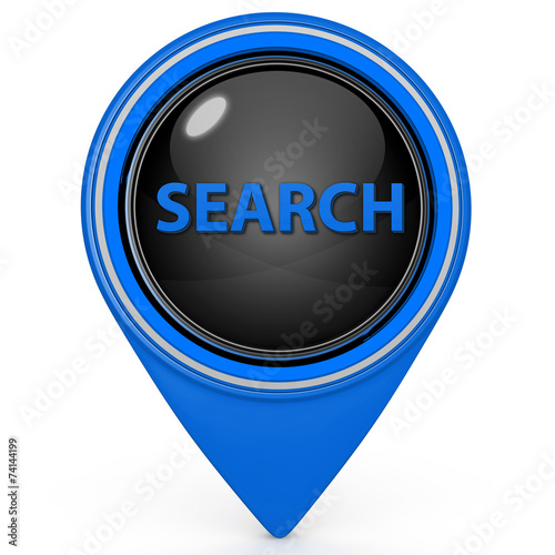 search pointer icon on white background