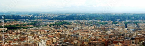 Aerial view of Rome city from St Peter Basilica roof © bokstaz