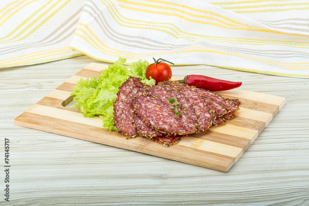 Sliced salami