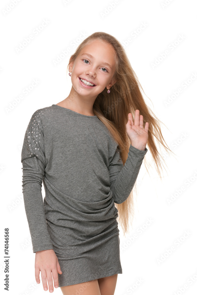 Fototapeta premium Lovely preteen girl