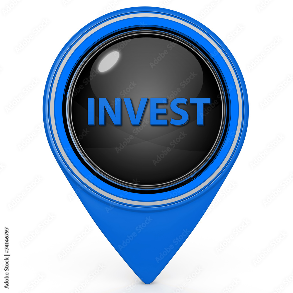 Invest pointer icon on white background