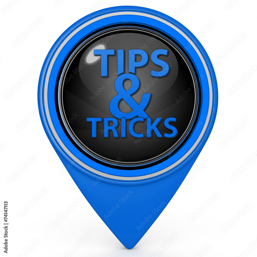 Tips & tricks pointer icon on white background Tips & tricks pointer icon on white background