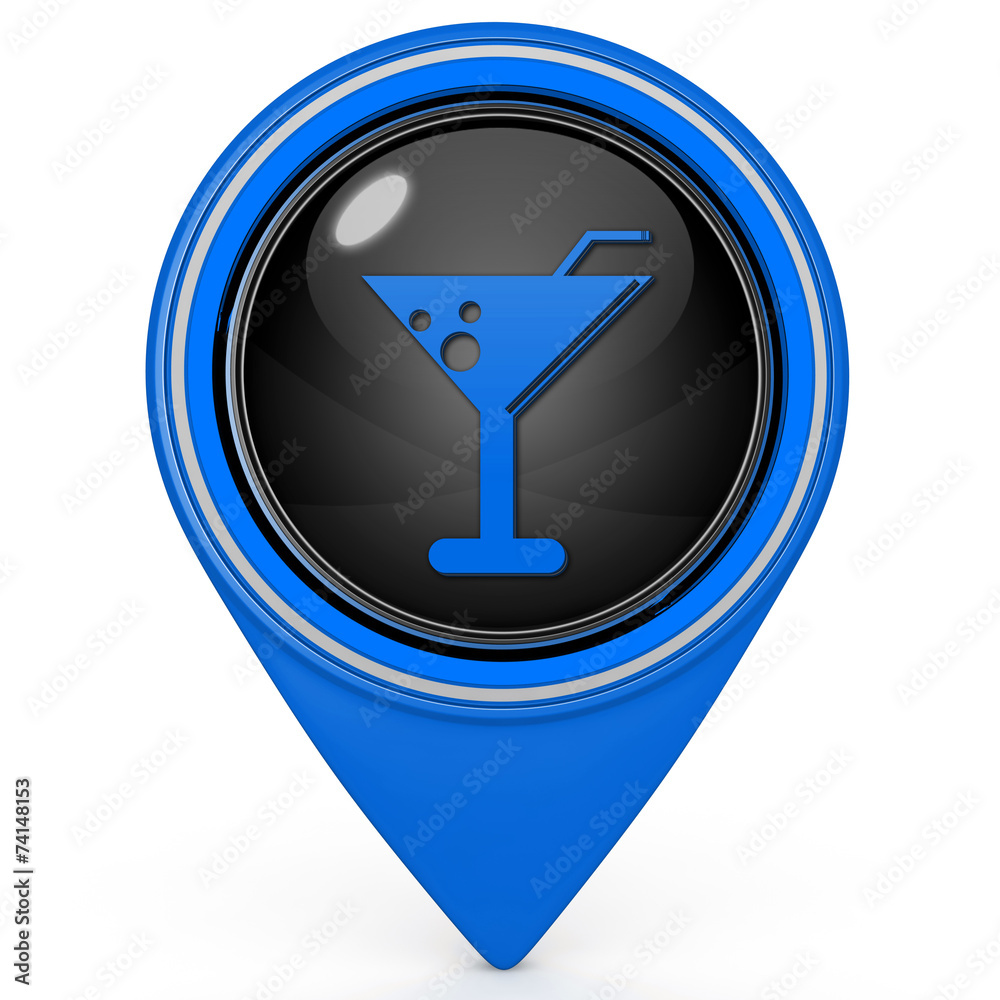 Drink pointer icon on white background Drink pointer icon on white background