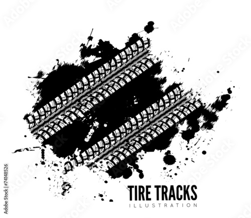 Tire track background