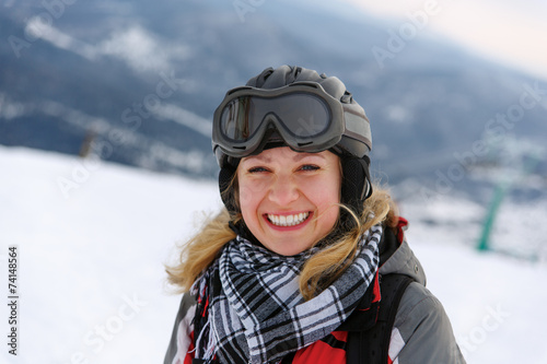 Young snowboarder