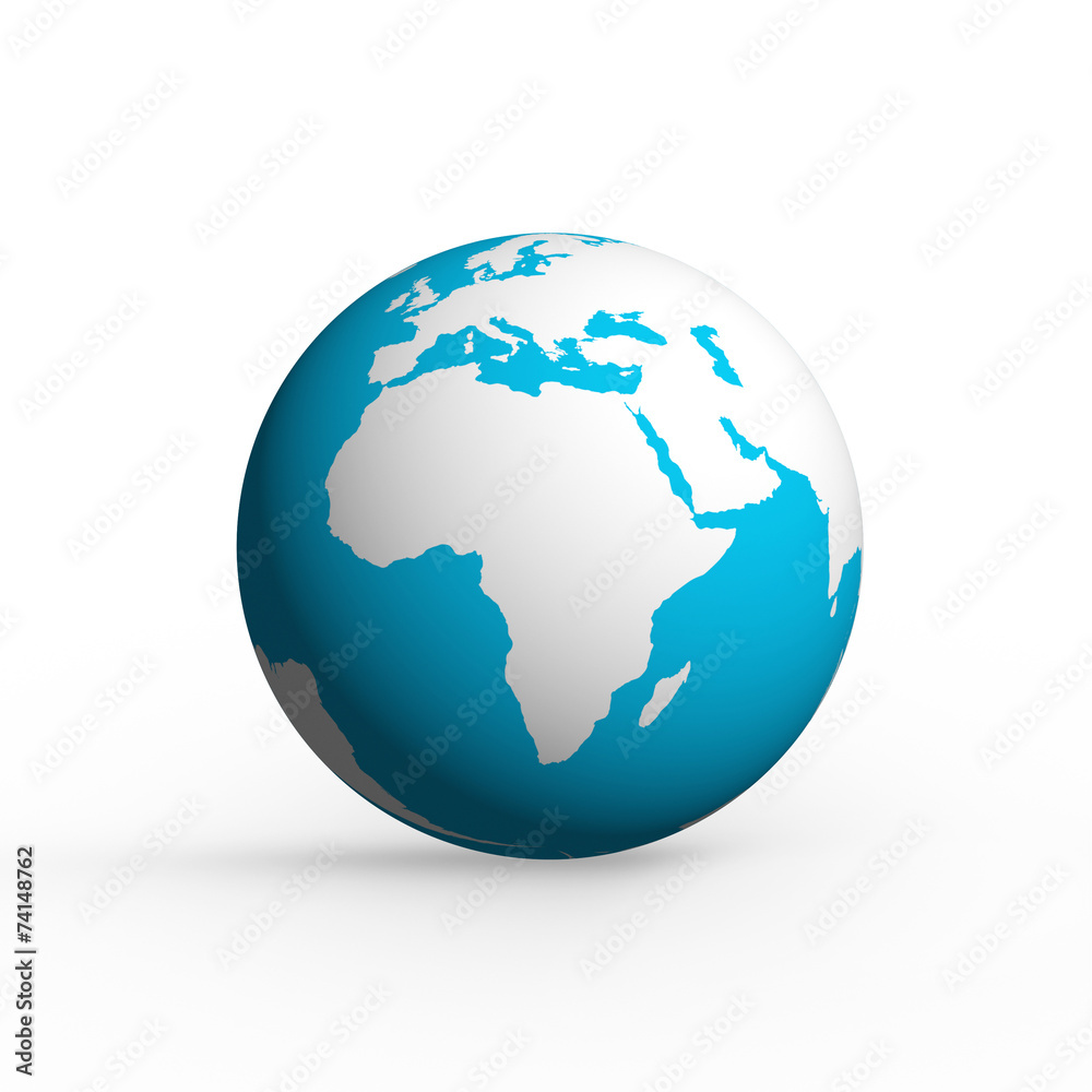 Hand and earth globe icon