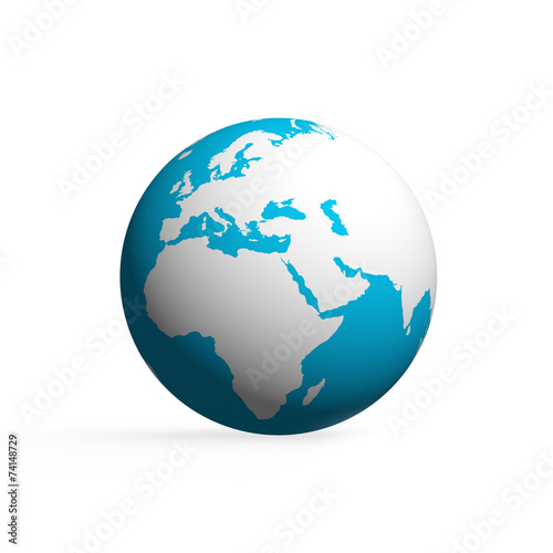 Hand and earth globe icon