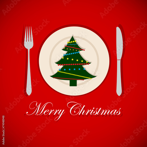 Christmas tree on a platter