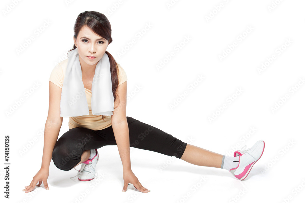 fitness woman warming up