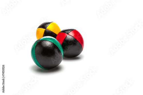 Juggling Balls on white background