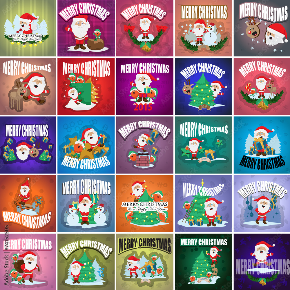 Christmas Backgrounds Set - Vector Illustration Christmas Backgrounds Set - Vector Illustration