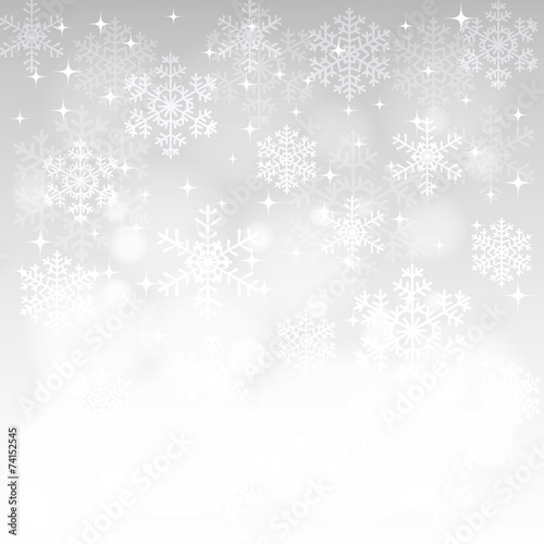 glowing snowflakes and bokeh