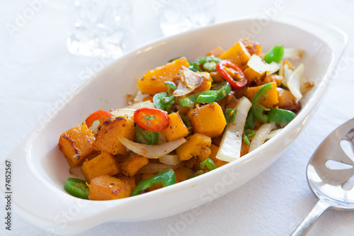 Roasted Squash and Peppers