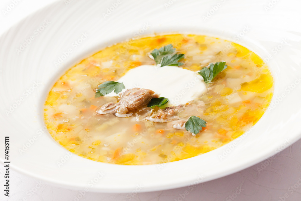 soup with barley soup with barley