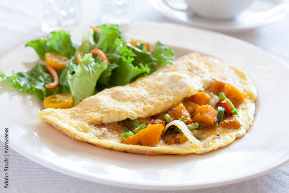 Omelette with Squash & Peppers