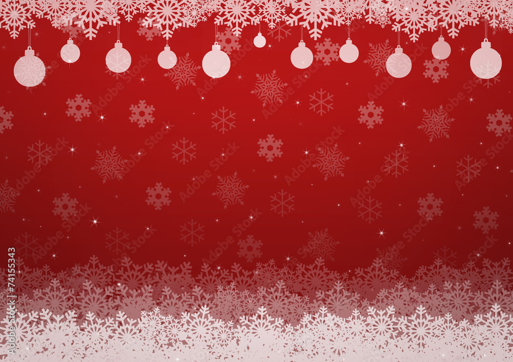 Red New Year and Christmas Background