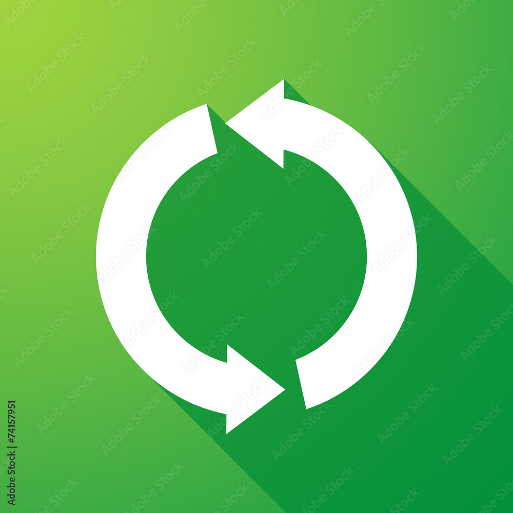 recycle sign long shadow icon recycle sign long shadow icon