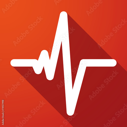heart beat long shadow icon