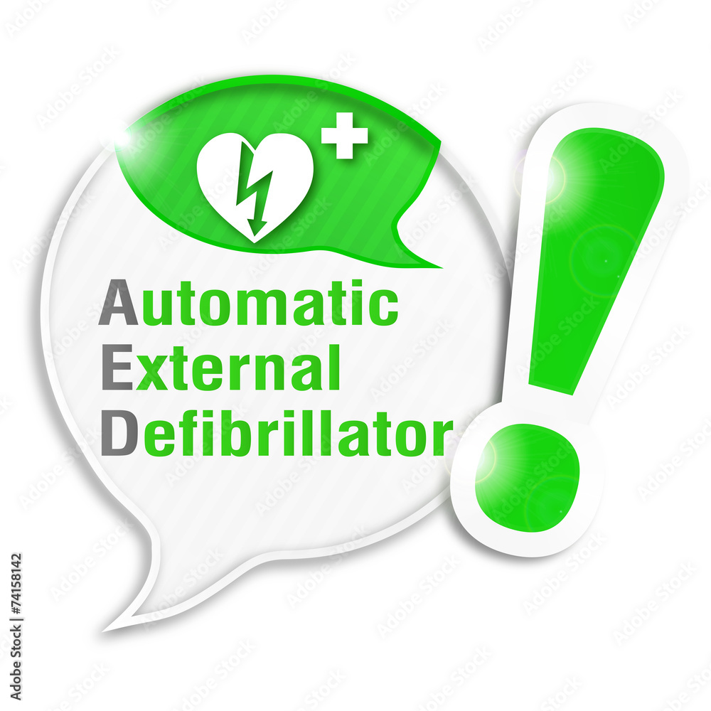 bulle & logo : AED (anglais) bulle & logo : AED (anglais)