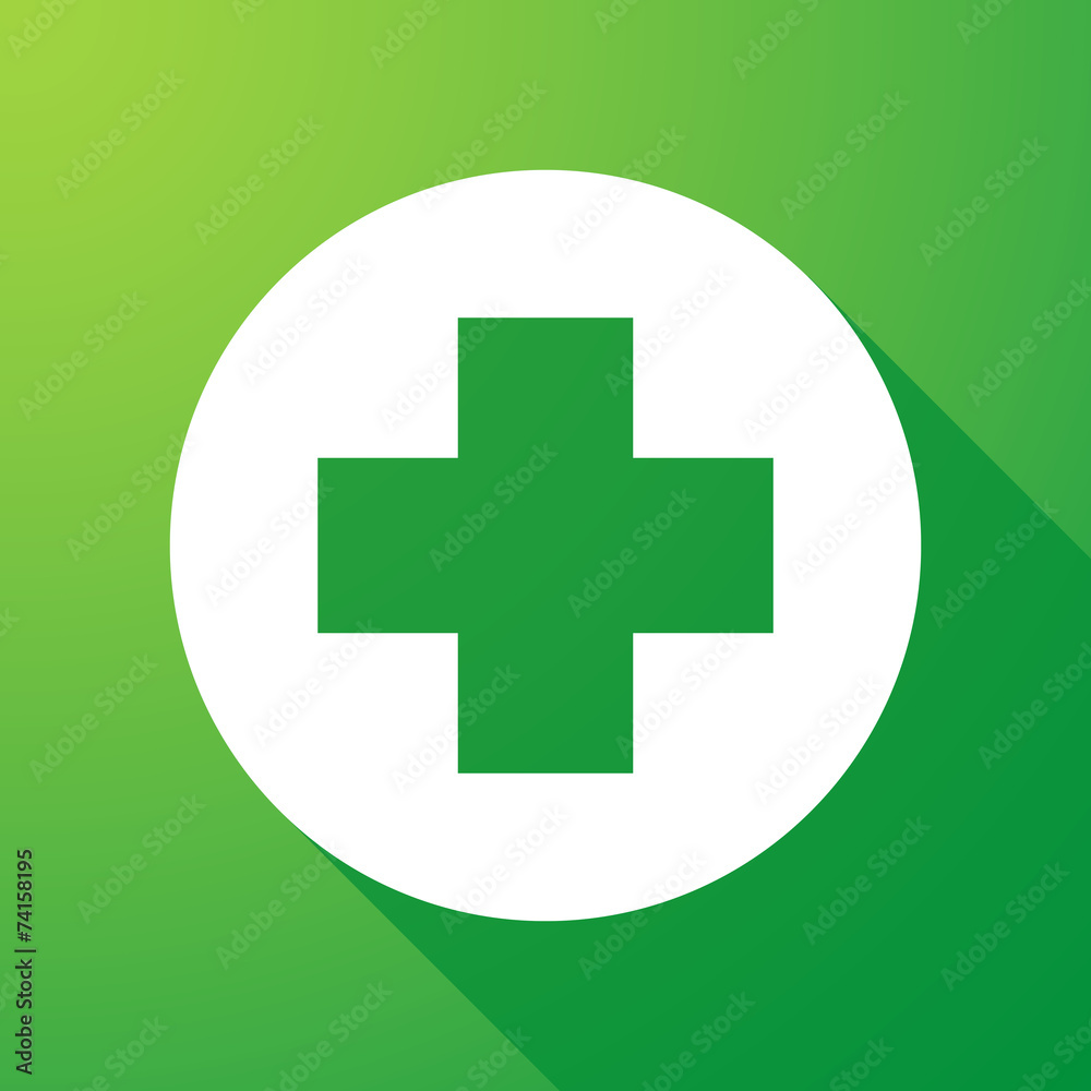 Obraz premium pharmacy sign long shadow icon