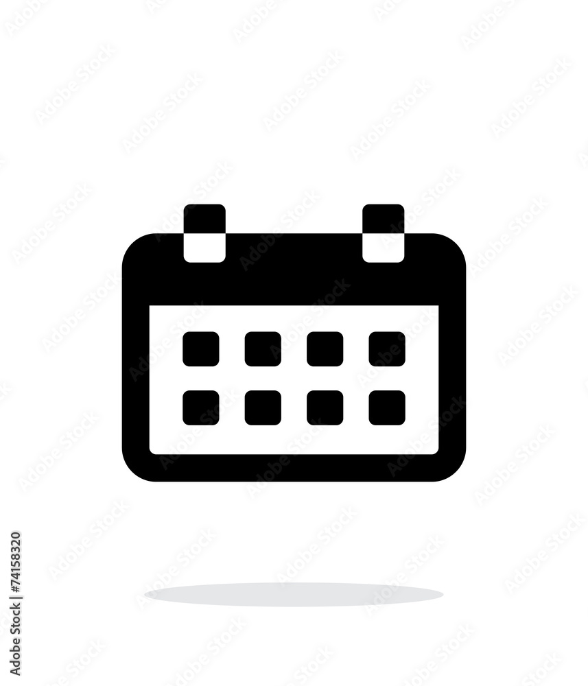Calendar simple icon on white background. Calendar simple icon on white background.