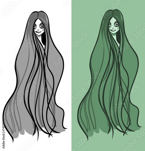 funny vector mermaid