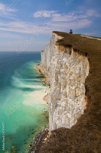 Cliff erosion at Seven Sisters cliffs in East Sussex, UK. © milangonda