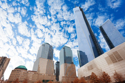 The view of one world trade center in New York