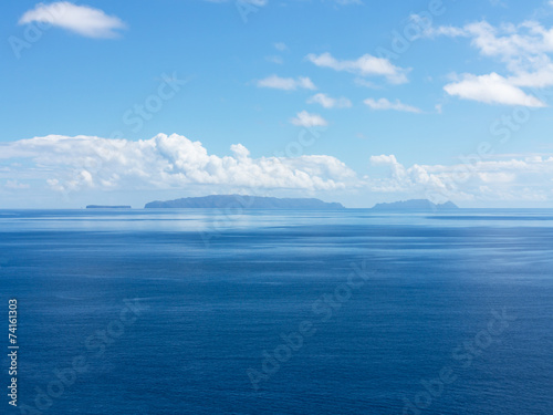 Blick auf die Inselgruppe Ilhas Desertas, Madeira