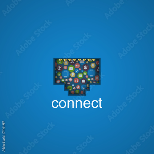 Connecting a computer to a network background. Concept design.