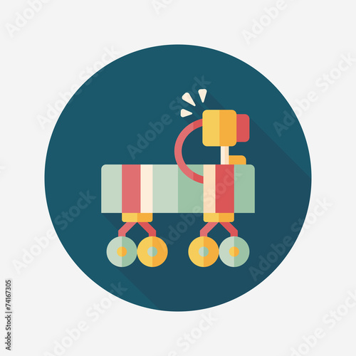 Space Rover flat icon with long shadow,eps10