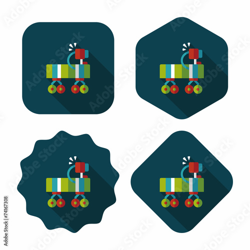 Space Rover flat icon with long shadow,eps10