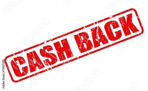 Cash back red stamp text