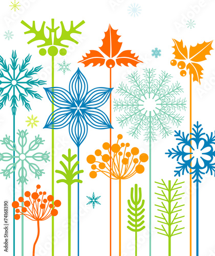 Winter flower bed