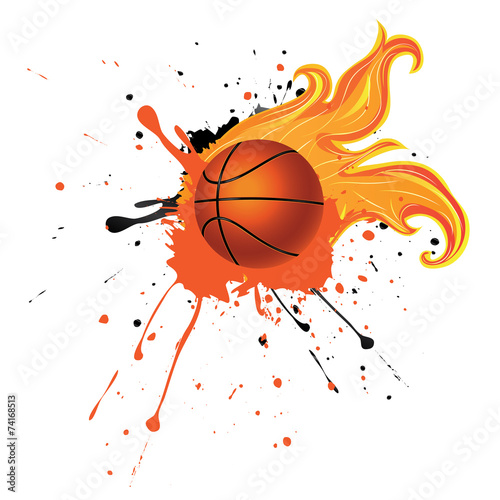Fire Basketball Ball