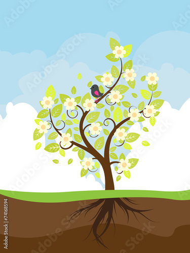 Stylized Spring Tree