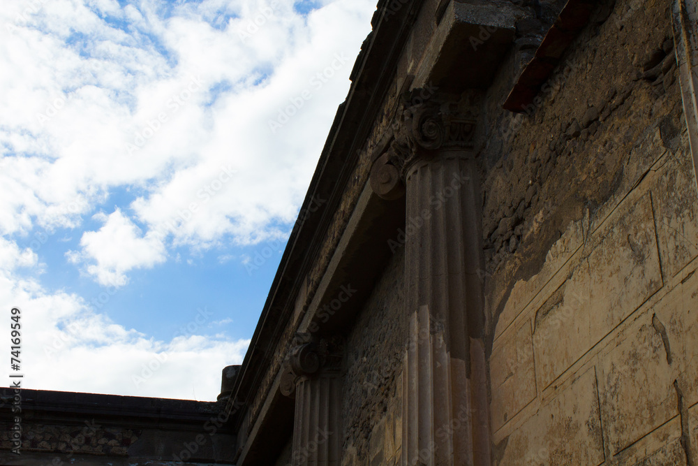 Particular of pompei temple