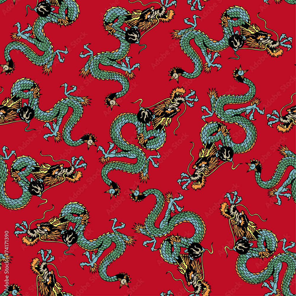 Obraz premium 龍のパターン