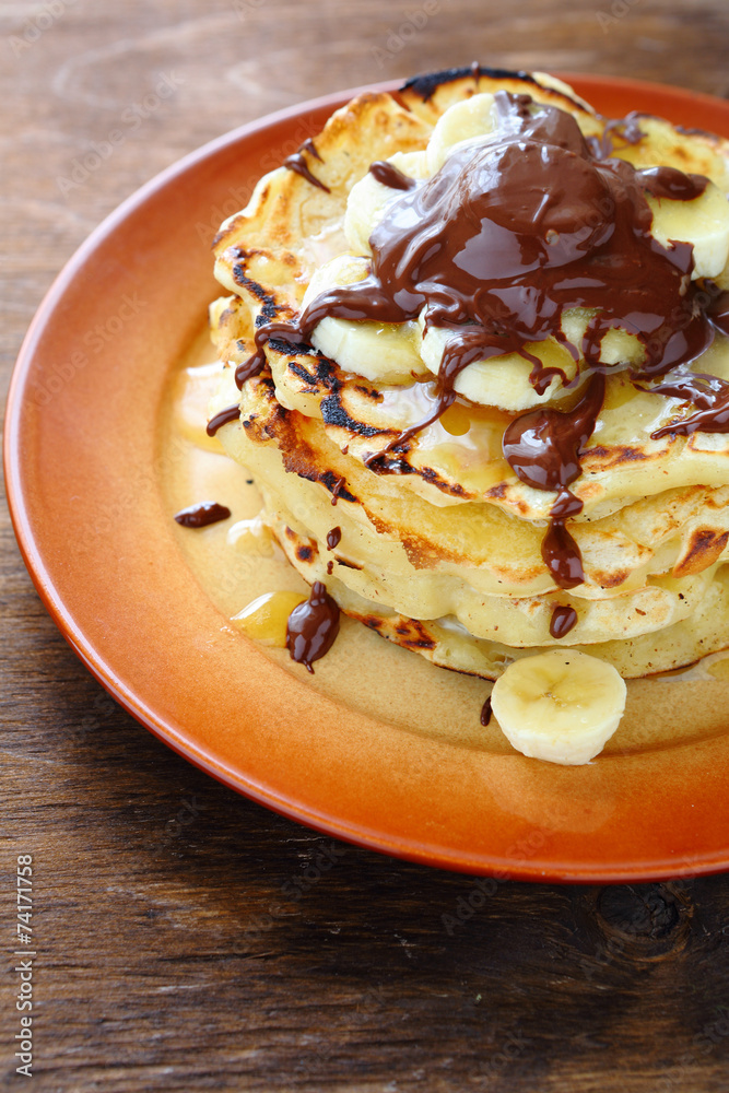 rustic with banana pancakes rustic with banana pancakes