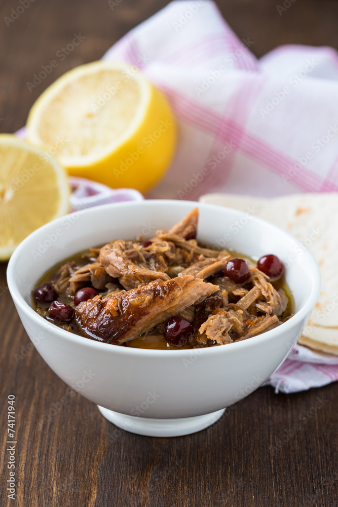 Braised pork,  tender and falling apart