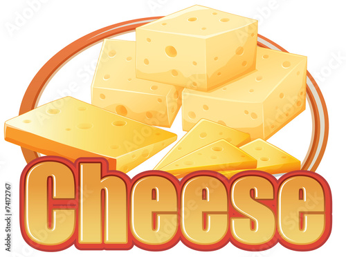 Cheese in different sizes