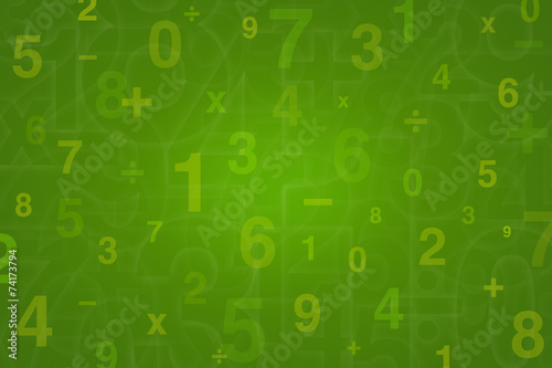 Numbers design for Mathematics background