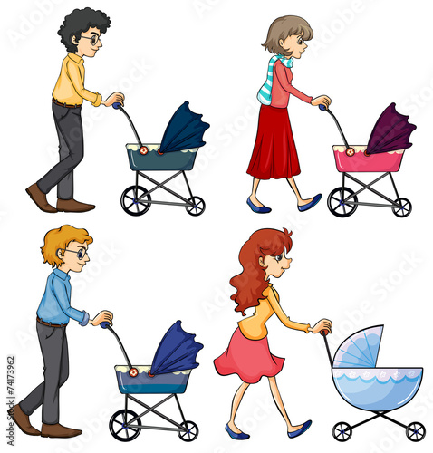 Parents with pushers