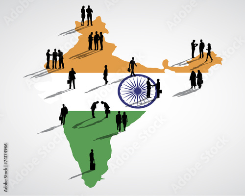 Business People Indian Flag Concept