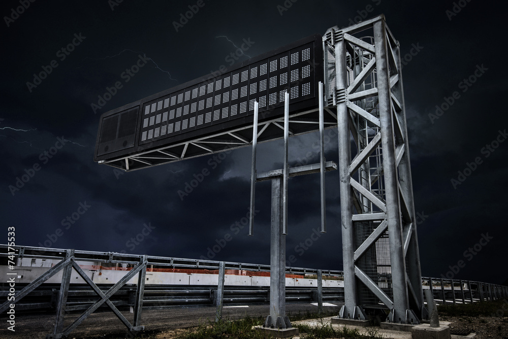 Fototapeta premium electronic road sign